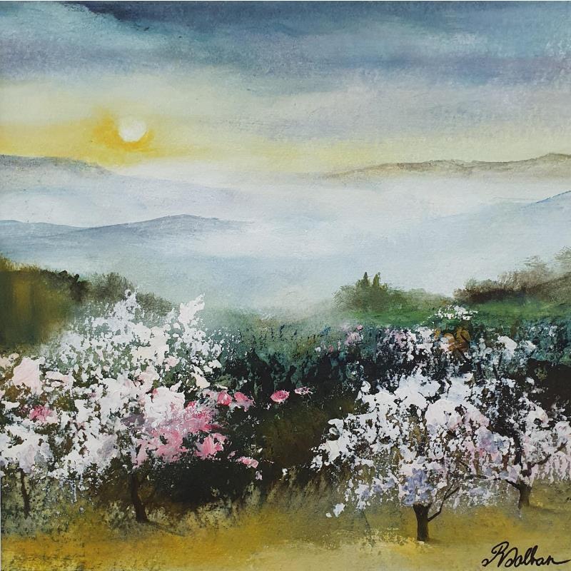 Gemälde Dans la vallée von Dalban Rose | Gemälde Figurativ Landschaften Öl