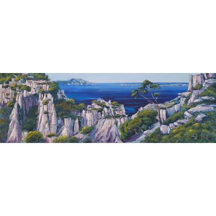 Gemälde Calanques - Castel Vieil - von Degabriel Véronique | Gemälde Figurativ Öl Landschaften