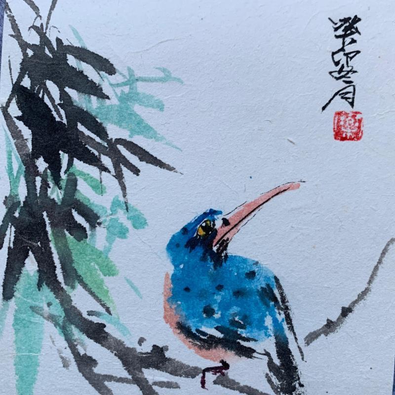 Gemälde Bird 1 von Yu Huan Huan | Gemälde Figurativ Alltagsszenen Tiere Stillleben Tinte