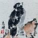 Gemälde High mountain  von Yu Huan Huan | Gemälde Figurativ Schwarz & Weiß Tinte
