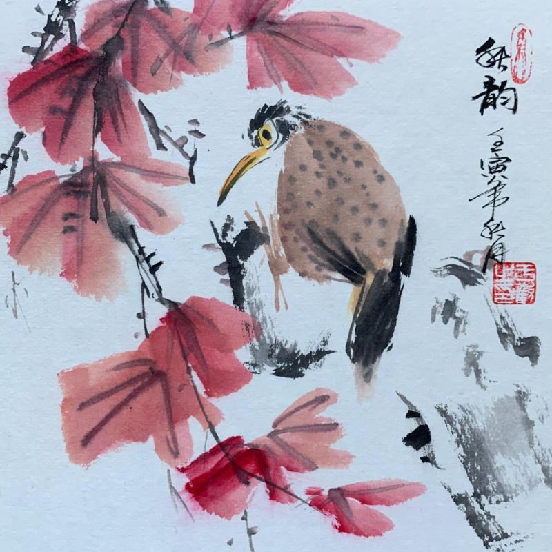 Painting Autumn charm by Yu Huan Huan | Painting Figurative Animals Still-life Ink
