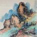 Peinture Colorful mountain  par Yu Huan Huan | Tableau Figuratif Paysages Encre