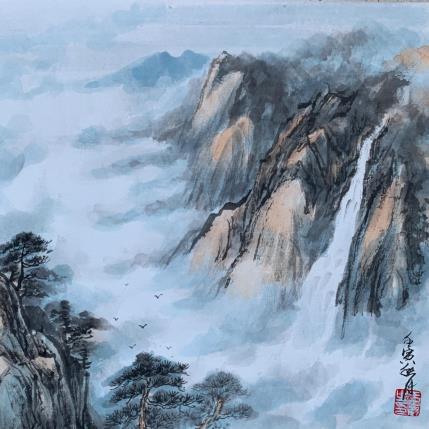 Gemälde Clouds  von Yu Huan Huan | Gemälde Figurativ Tinte Landschaften