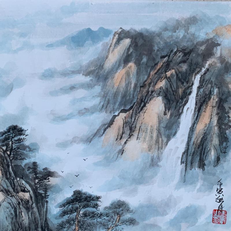 Gemälde Clouds  von Yu Huan Huan | Gemälde Figurativ Landschaften Tinte