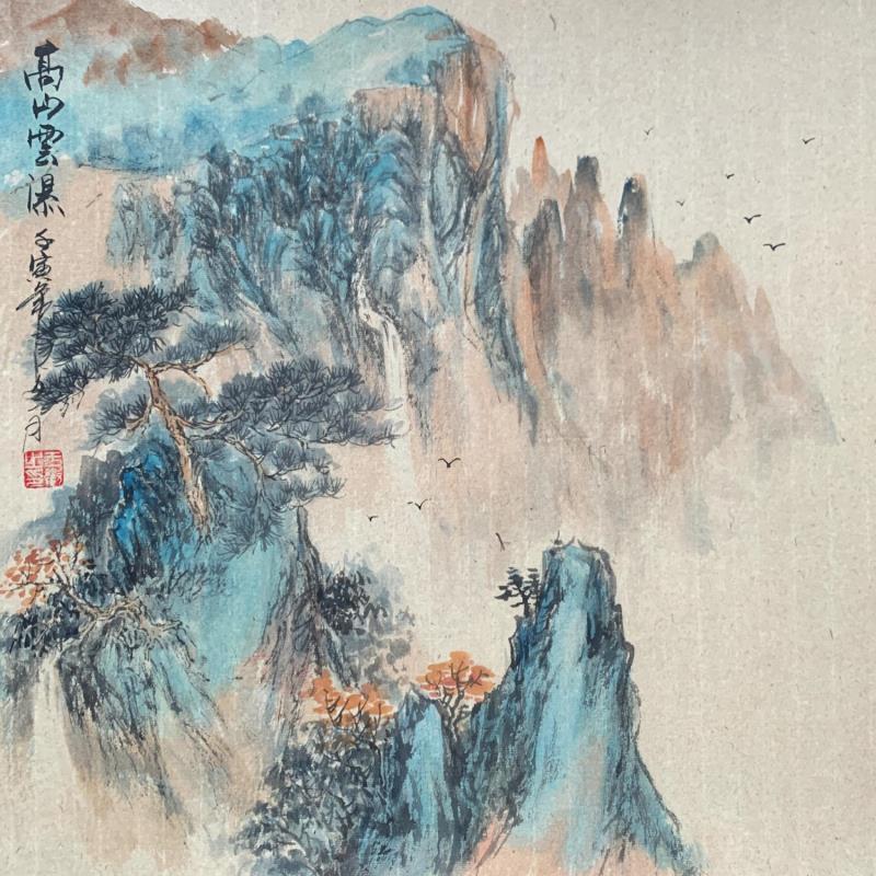 Gemälde Flying bird von Yu Huan Huan | Gemälde Figurativ Landschaften Tinte