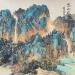 Gemälde Mountains von Yu Huan Huan | Gemälde Figurativ Landschaften Tinte