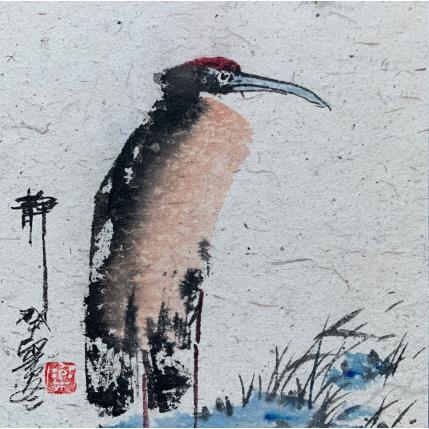 Gemälde Quietness von Yu Huan Huan | Gemälde Figurativ Tinte Tiere