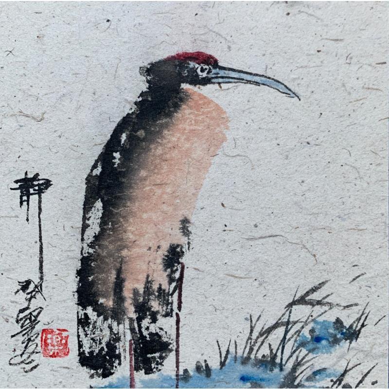 Gemälde Quietness von Yu Huan Huan | Gemälde Figurativ Tiere Tinte