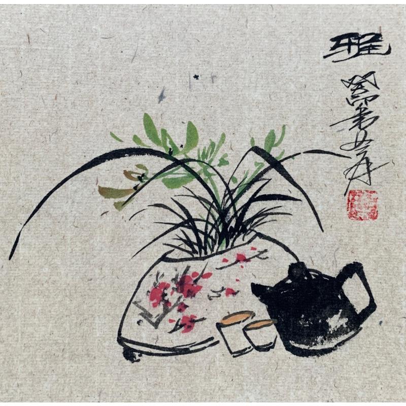 Gemälde Tea von Yu Huan Huan | Gemälde Figurativ Stillleben Tinte