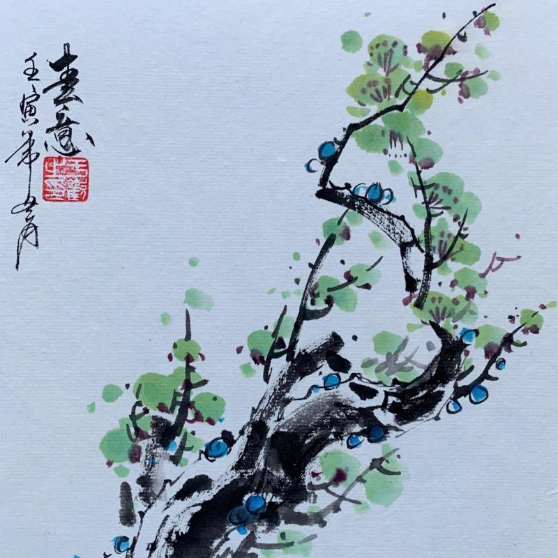 Painting Spring charm by Yu Huan Huan | Painting Figurative Still-life Ink