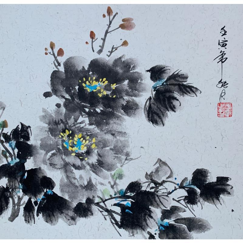 Painting Floral 3 by Yu Huan Huan | Painting Figurative Still-life Ink