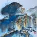 Painting Mountain country by Yu Huan Huan | Painting Figurative Landscapes Ink
