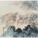 Painting Waterfall 3 by Yu Huan Huan | Painting Figurative Landscapes Ink