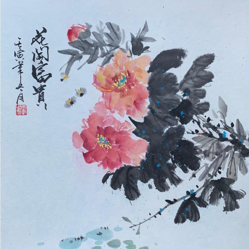 Gemälde Happiness von Yu Huan Huan | Gemälde Figurativ Stillleben Tinte