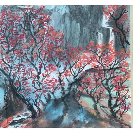 Gemälde Autumn charm von Yu Huan Huan | Gemälde Figurativ Tinte Landschaften