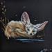 Painting La sieste de Pixel by CLOT | Painting Figurative Animals Acrylic