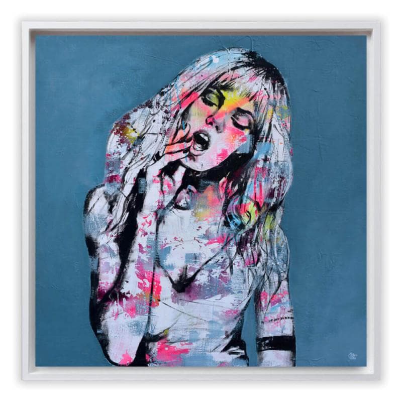 Peinture Cool girl par Graffmatt | Tableau Street Art Acrylique, Graffiti Portraits
