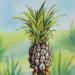 Peinture Champ d'ananas par Kuprina Carle Maria | Tableau Figuratif Nature Aquarelle