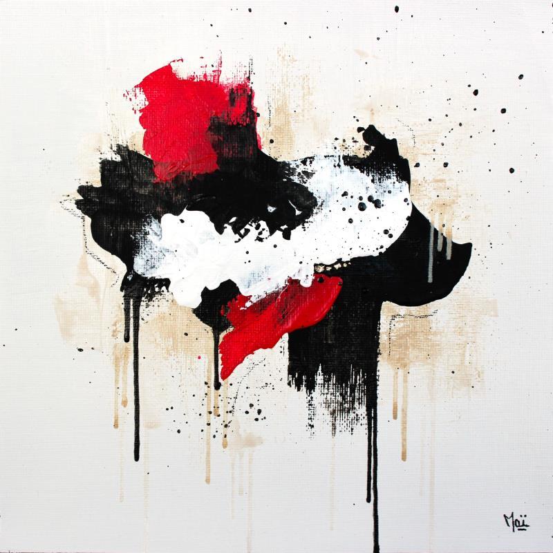 Painting Honneur by Maï Bouvier | Painting Abstract Acrylic Minimalist, Pop icons