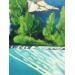 Painting La fin de l'été by Laplane Marion | Painting Figurative Marine Life style Architecture Oil