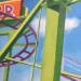 Peinture Rollercoaster par Laplane Marion | Tableau Réalisme Scènes de vie Huile