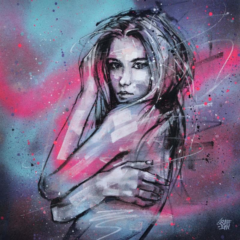 Gemälde Around you von Graffmatt | Gemälde Street art Porträt Graffiti Acryl