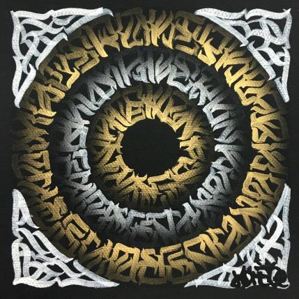 Painting White & golden vortex by Maderno | Painting  Graffiti