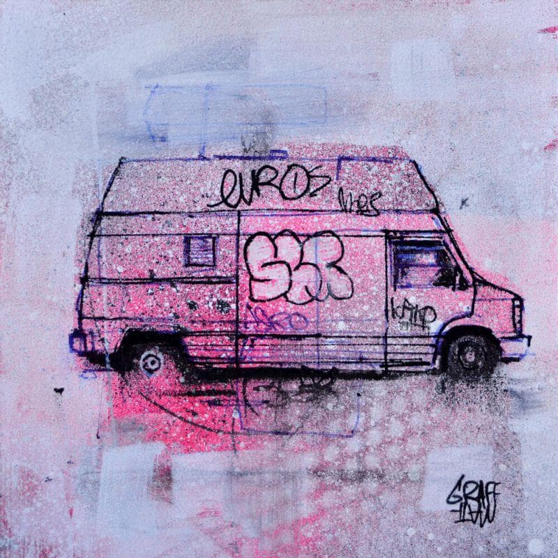 Painting Pink truck by Graffmatt | Painting Street art Graffiti