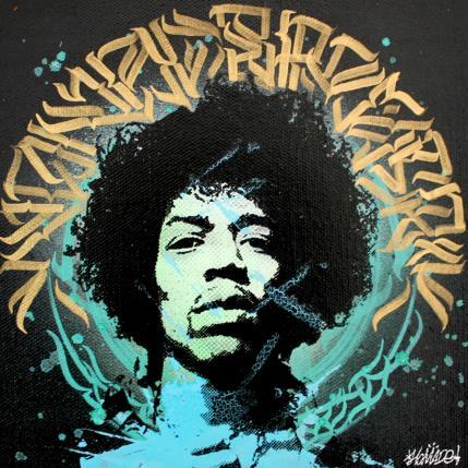 Peinture Hendrix par Maderno | Tableau Street Art Graffiti Icones Pop