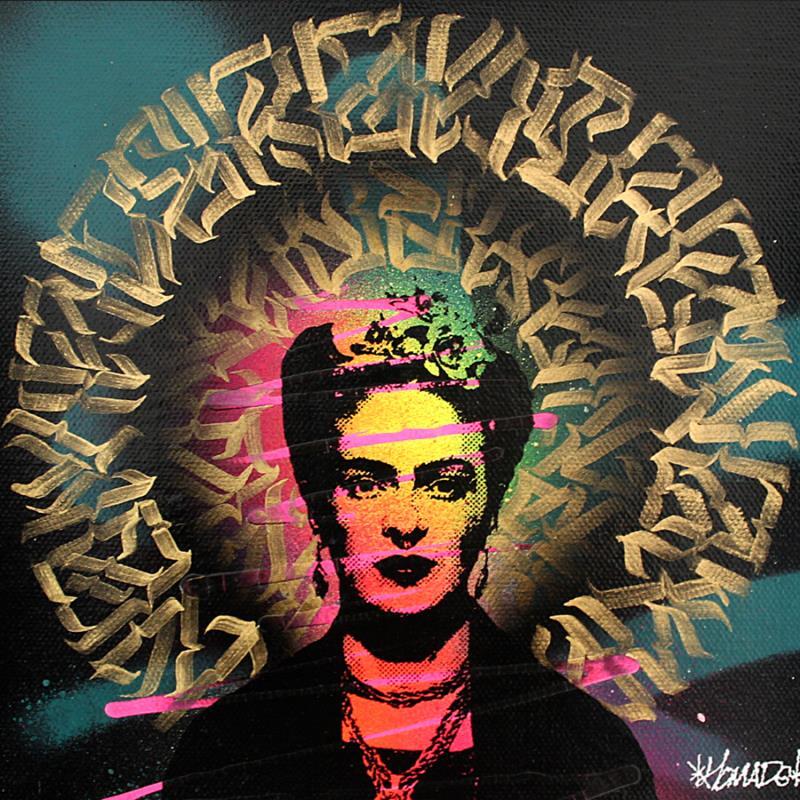 Painting Frida Kahlo by Maderno | Painting Street art Graffiti Pop icons