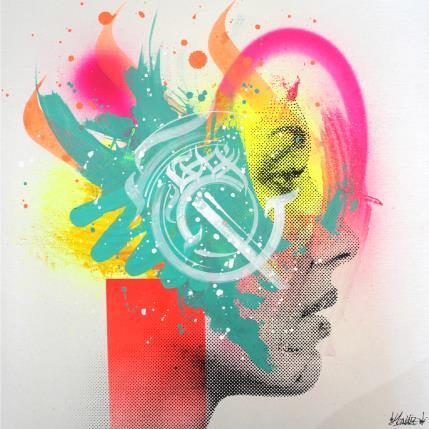 Peinture Calligraphy mind par Maderno | Tableau Street Art Graffiti Portraits, Scènes de vie