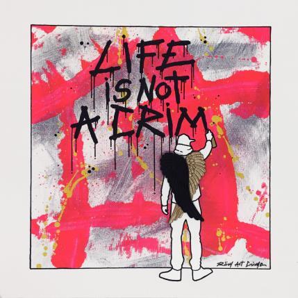 Peinture Life is not a crim par RöM Art Crime | Tableau Street Art Graffiti icones Pop
