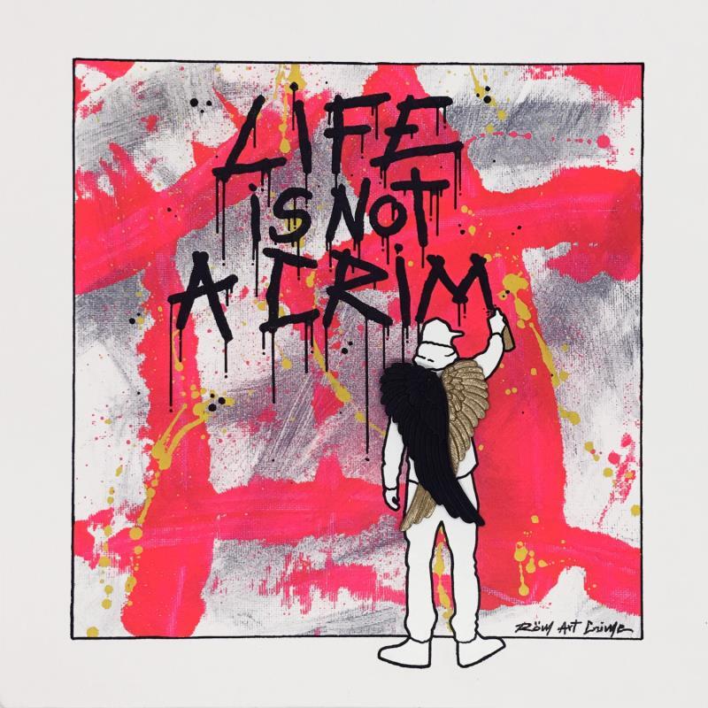 Painting Life is not a crim by RöM Art Crime | Painting Street art Graffiti Pop icons