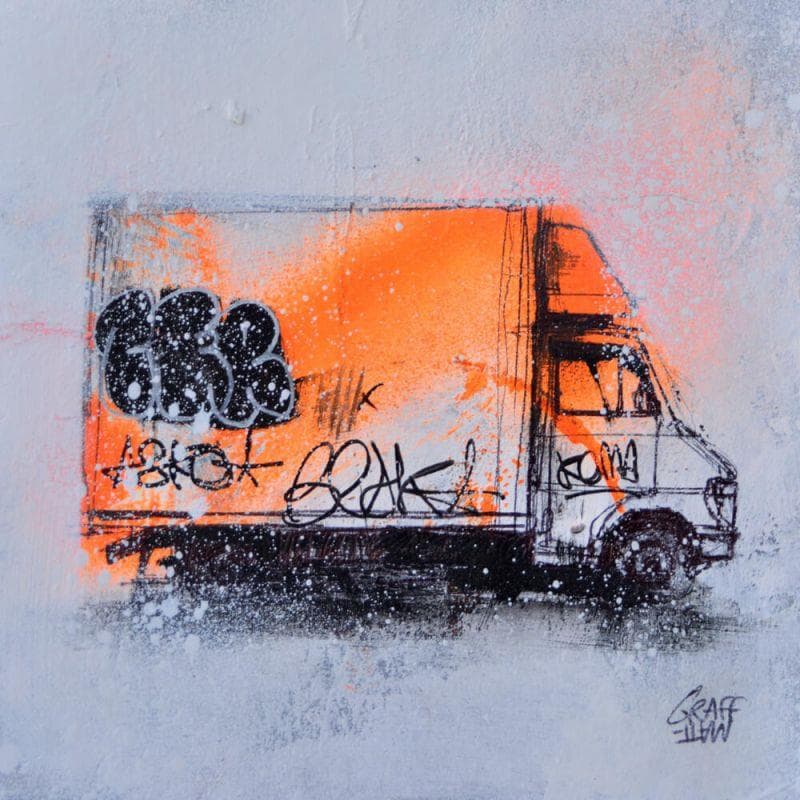 Painting Orange truck by Graffmatt | Painting Street art Graffiti