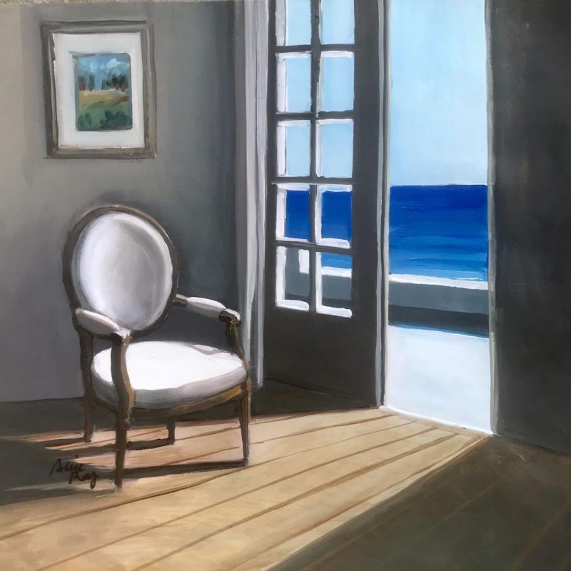Gemälde Le fauteuil sous le tableau von Alice Roy | Gemälde Figurativ Alltagsszenen Öl Acryl