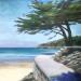 Painting Les pins sur le chemin by Alice Roy | Painting Figurative Landscapes Marine Oil Acrylic