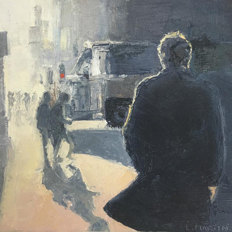 Painting Le rendez-vous by Martin Laurent | Painting Figurative Urban Life style Oil