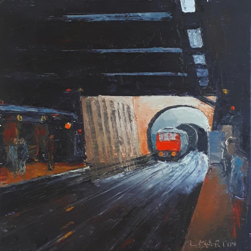 Gemälde Bayswater station, London  von Martin Laurent | Gemälde Figurativ Öl Urban