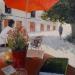 Painting La terrasse, Berlin Mitte by Martin Laurent | Painting Figurative Urban Life style Oil