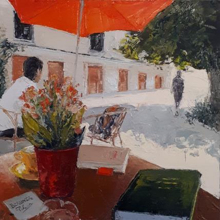 Painting La terrasse, Berlin Mitte by Martin Laurent | Painting Figurative Oil Life style, Urban