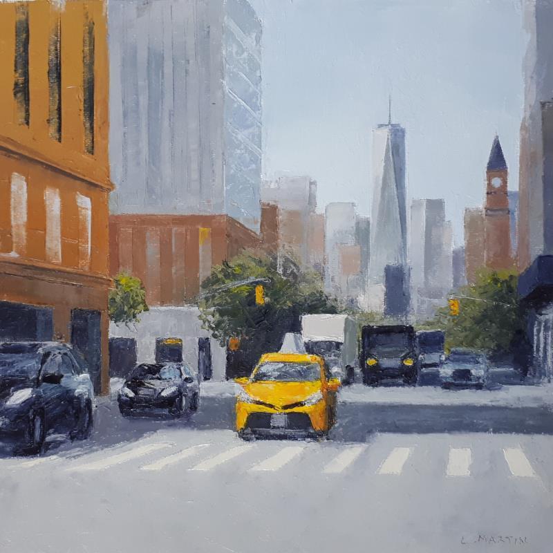 Painting World trade center by Martin Laurent | Painting Figurative Urban Oil