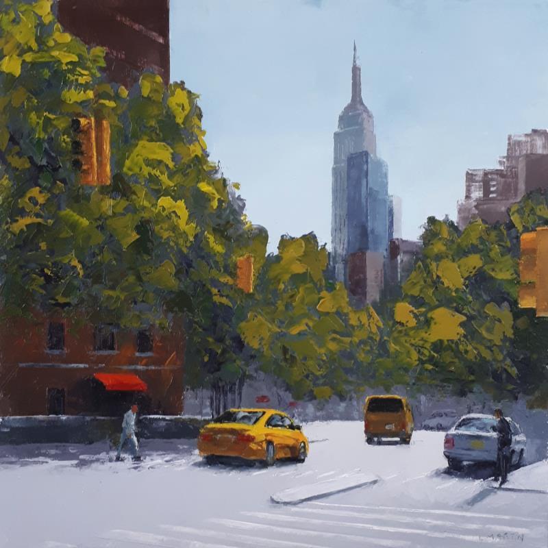 Painting 9th ave - W 28th St by Martin Laurent | Painting Figurative Urban Life style Oil