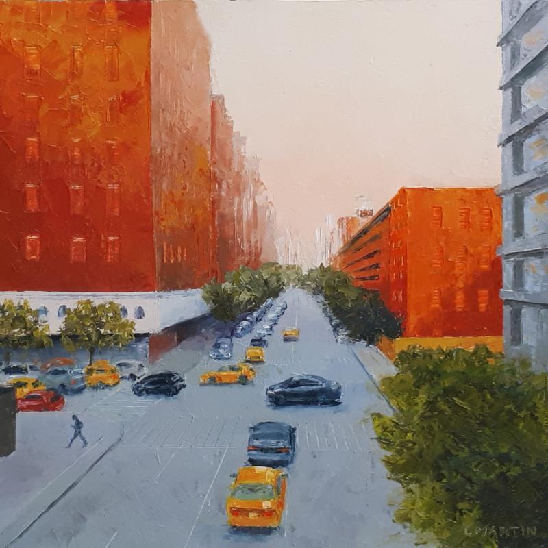Gemälde High line von Martin Laurent | Gemälde Figurativ Urban Öl