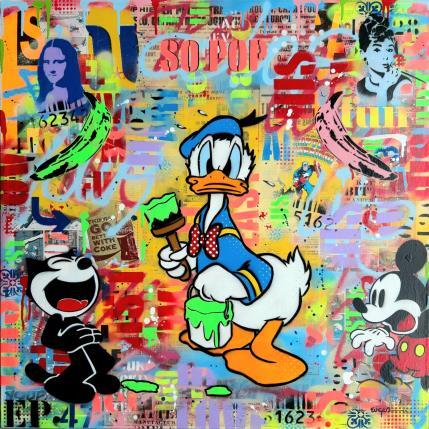 Painting SO POP SO FUN by Euger Philippe | Painting Pop-art Acrylic, Gluing, Graffiti Pop icons