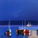 Painting Au calme by Chevalier Lionel | Painting Figurative Landscapes Marine Minimalist Acrylic