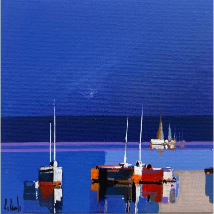 Painting Au calme by Chevalier Lionel | Painting Figurative Acrylic Landscapes, Marine, Minimalist
