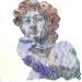 Gemälde David Michel Ange von Schroeder Virginie | Gemälde Pop-Art Pop-Ikonen Öl Acryl