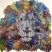 Gemälde Le lion symbole de puissance   von Schroeder Virginie | Gemälde Pop-Art Pop-Ikonen Öl Acryl