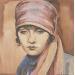 Gemälde A women with a hat von Petrova Nina | Gemälde Figurativ Acryl