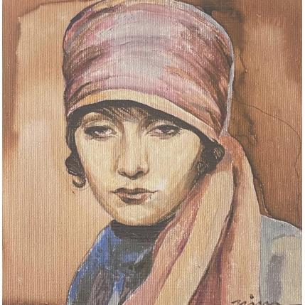 Peinture A women with a hat par Petrova Nina | Tableau Figuratif Acrylique